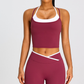 Wholesale Women's Color Block Cross-Back Sports Bra Vest– Naked Feel Yoga Gym Fitness Activewear