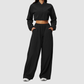 Wholesale Women's UPF50+ Sun-Protection Cropped Jacket & Jogger Pants Set – Quick-Dry 2-Piece Outdoor Set
