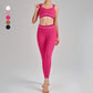 Color-Blocked Sports Bra + High-Waisted Leggings 2-Piece Set