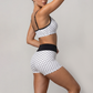 Wholesale Wave Point Quick Dry Naked Feel Vest+High Waist Short Set (Pre-sale)
