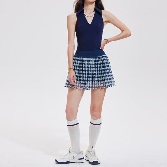 Wholesale polo-v mesh a-line tennis dress | Wonderxfans bulk activewear