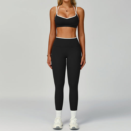 Wholesale Contrasting Color Sports Bra + | Wonderxfans bulk activewear