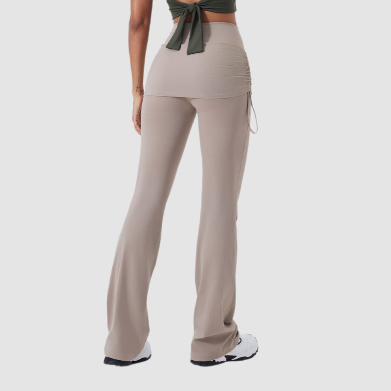 wholesale Flared pants with side pleats