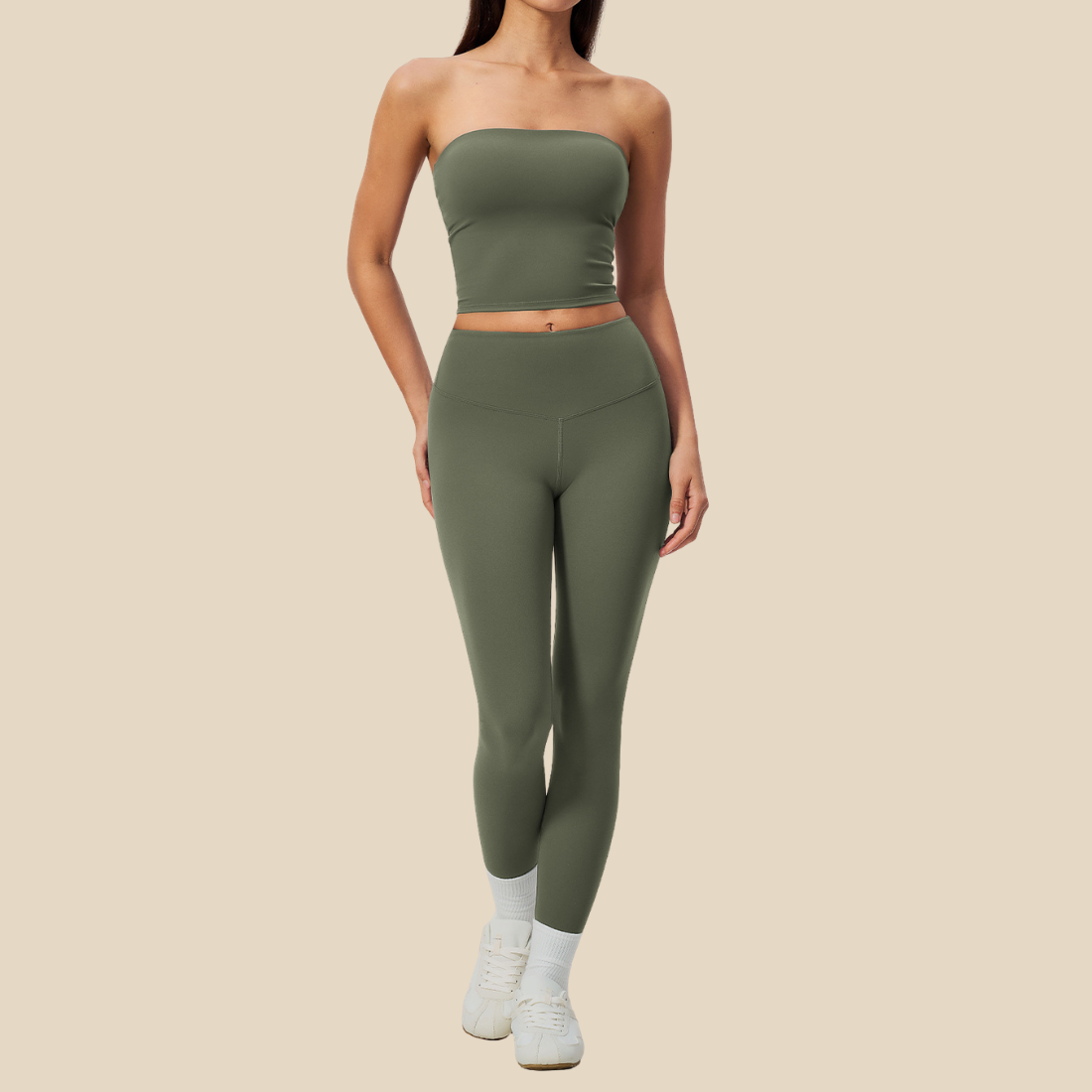 Wholesale Women's Activewear Padded Sports Vest & Fitted Cropped Pants Set