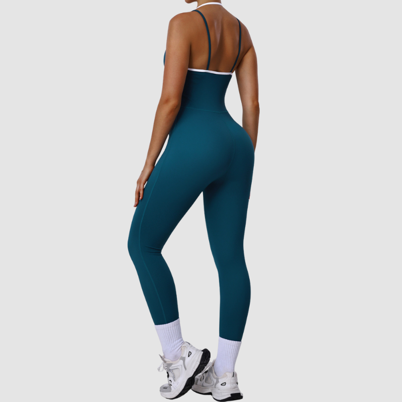 Wholesale women's elastic tight-fitting yoga jumpsuit