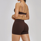 Naked and beautiful back bra+high waisted shorts 2-piece set
