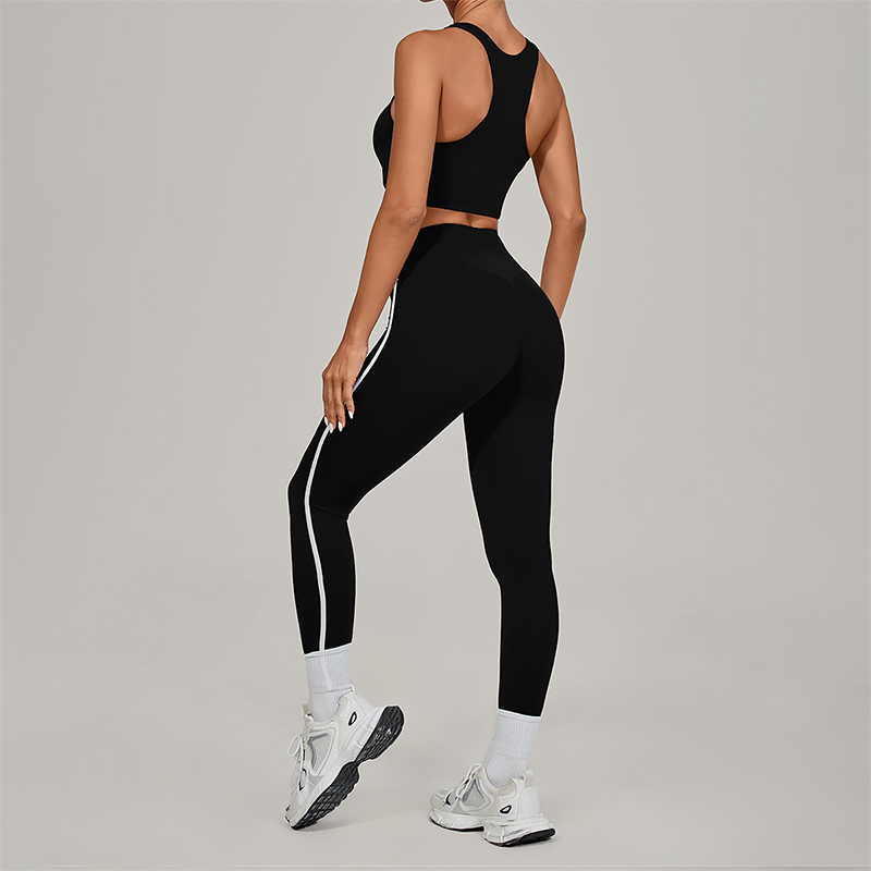 Wholesale Naked-Feel Racerback Tank & High-Waist Leggings Set – Sculpting Yoga 2-Piece