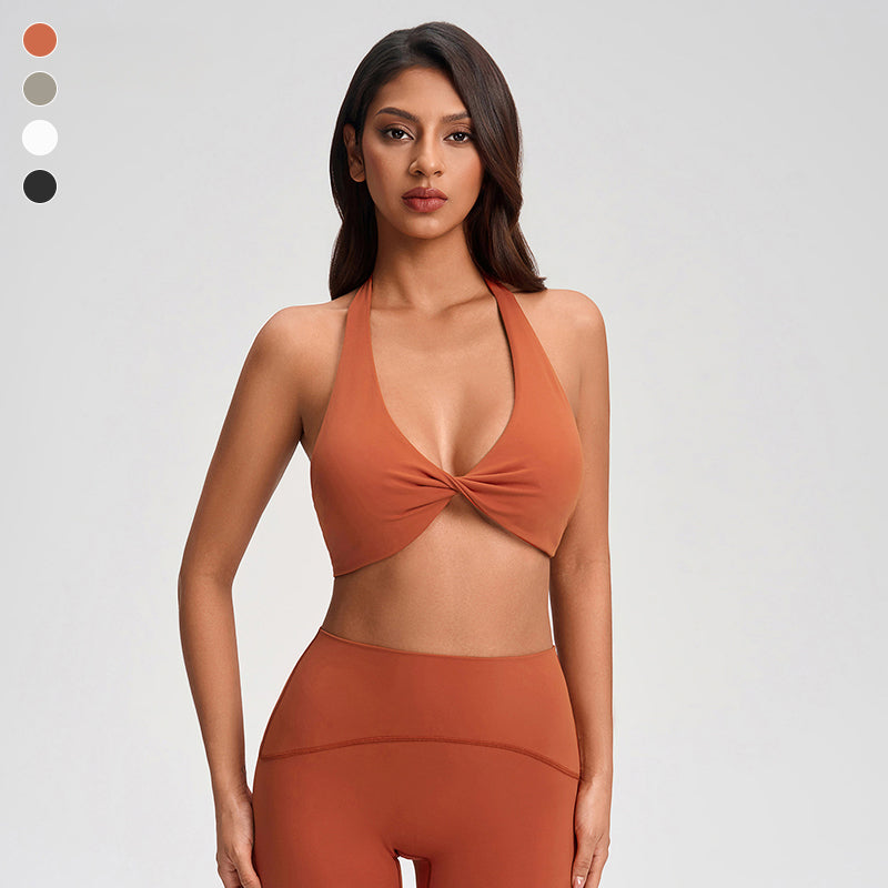 Wholesale V-neck Twist Sports Bra