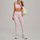 Wholesale Zipper Tank Top+Highlighted Legging 2-piece Set