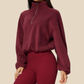 Wholesale Women's Activewear Fleece-Lined Stand-Collar Half-Zip Sweatshirt