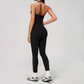 Wholesale Women's Cream-Feel Fleece Deep-V Halter Neck Tank Top & Leggings Set