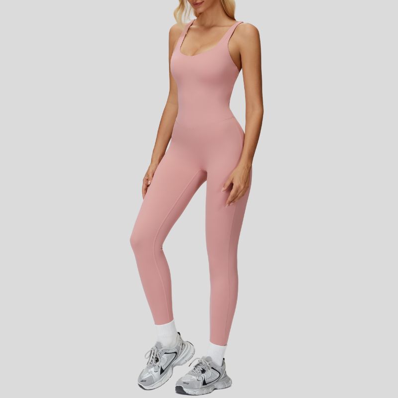 Slimming jumpsuit with cutout back