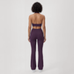 Deep V halter neck bra + high waisted pant 2-piece set