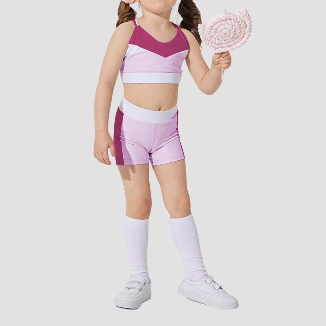 Wholesale Women's & Kids' Matching Yoga Set – Printed Pilates Bra & Leggings Mother-Daughter