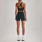 Wholesale Cross-Back Sports Bra & High-Waist Biker Shorts Set – Naked-Feel Quick-Dry Yoga 2-Piece