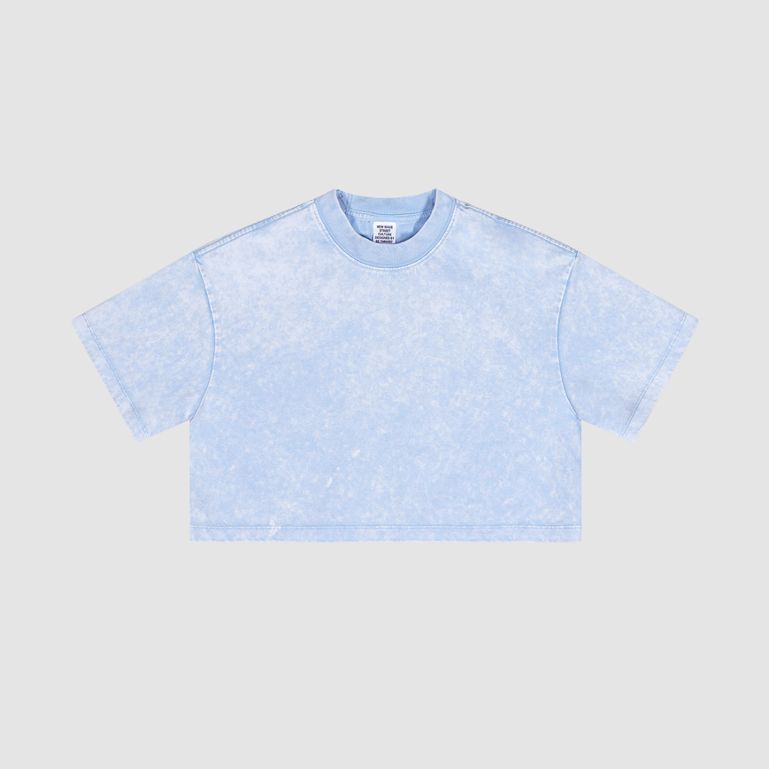 Wholesale Cropped Drop-Shoulder Tee – Cotton Sorona Blend Streetwear Top