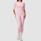 Wholesale Women’s Mid-Sleeve Top & High-Waist Leggings Yoga Set
