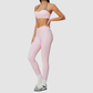 Wholesale Women's Color-Block Sports Bra & Leggings Two-Piece Set