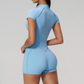 Stand-up collar zipper hip-lifting bodysuit