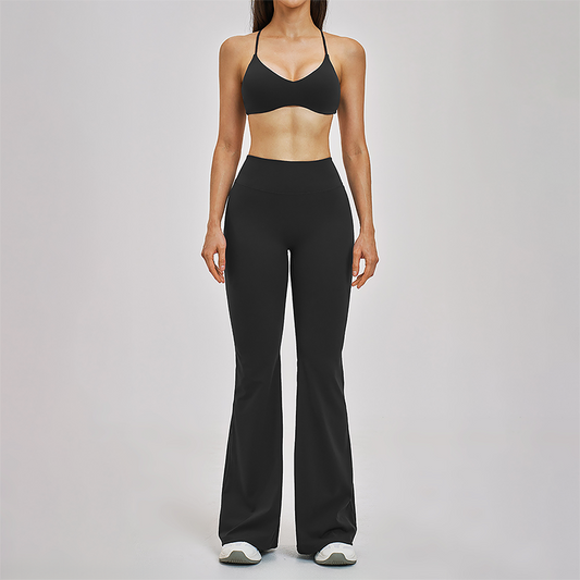 Naked and beautiful back bra+high waisted Legging 2-piece set