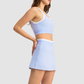 Wholesale Women's Contrast Stripe Halter Bra & Tennis Skirt Set – Sporty Two-Piece