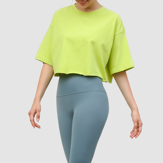 Wholesale Cropped Slim Fit Round Neck T-shirt