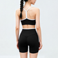Wholesale Women's Seamless Yoga Set: Sports Bra & Biker Shorts – Butt-Lifting Breathable Pilates Training w/ Chest Pad