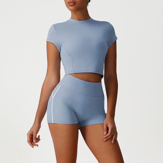 Wholesale Snug-Fit Cropped T-Shirt + High-Waisted | Wonderxfans bulk activewear