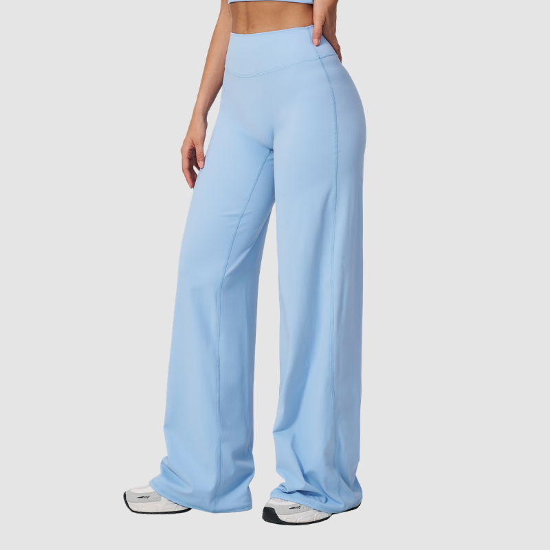 High-waisted wide-leg sweatpants