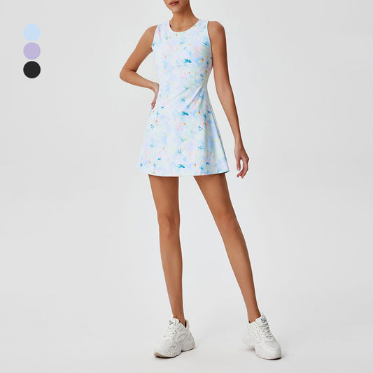 Robe de tennis à séchage rapide imprimé