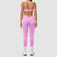 Wholesale Seamless One-Shoulder Sports Bra & High-Waist Leggings Set – Quick-Dry Yoga 2-Piece
