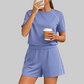 Wholesale Women's Short Sleeve T-Shirt & Shorts Casual Athletic Set