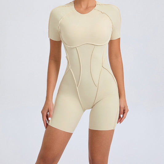 Leggings sin respaldo de manga corta Bodysuit