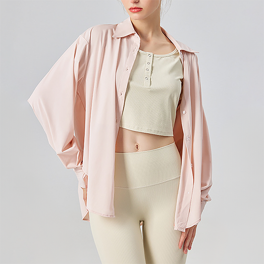 Wholesale UPF50+ Ice-Feel Sun Protection Cardigan – Lightweight Long Sleeve Yoga Cover-Up