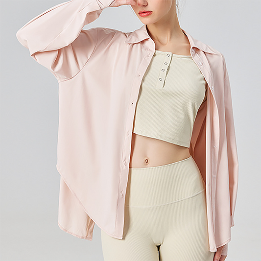 Wholesale UPF50+ Ice-Feel Sun Protection Cardigan – Lightweight Long Sleeve Yoga Cover-Up