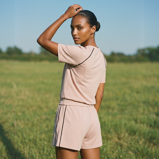 Wholesale Women's Short Sleeve T-Shirt & Shorts Casual Athletic Set