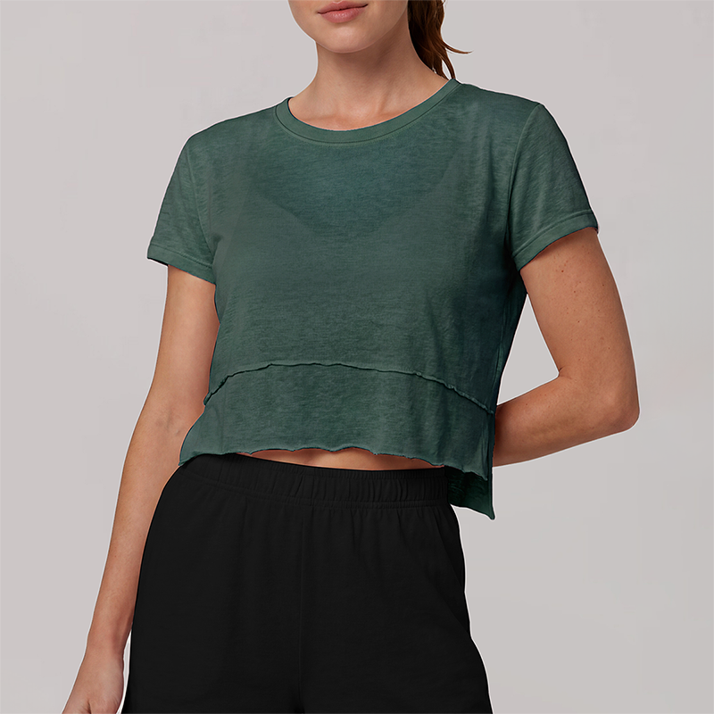 Wholesale Women's Loose Round Neck Short Sleeve Tank top