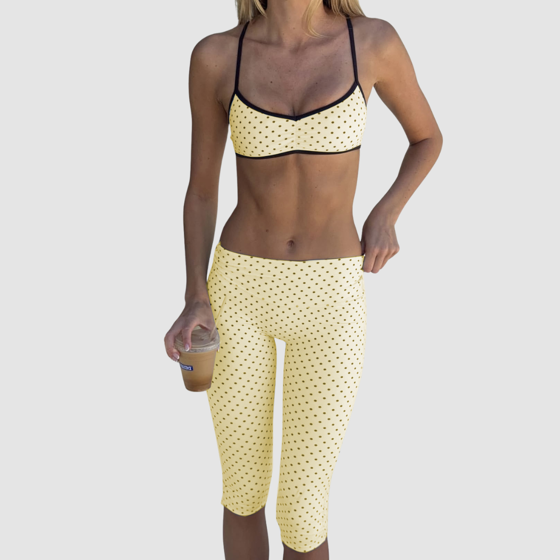 Wholesale Women’s Printed Racerback Tank+Capri Pants Set