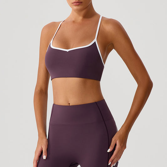 Wholesale Contrasting color Sports Bra | Wonderxfans bulk activewear