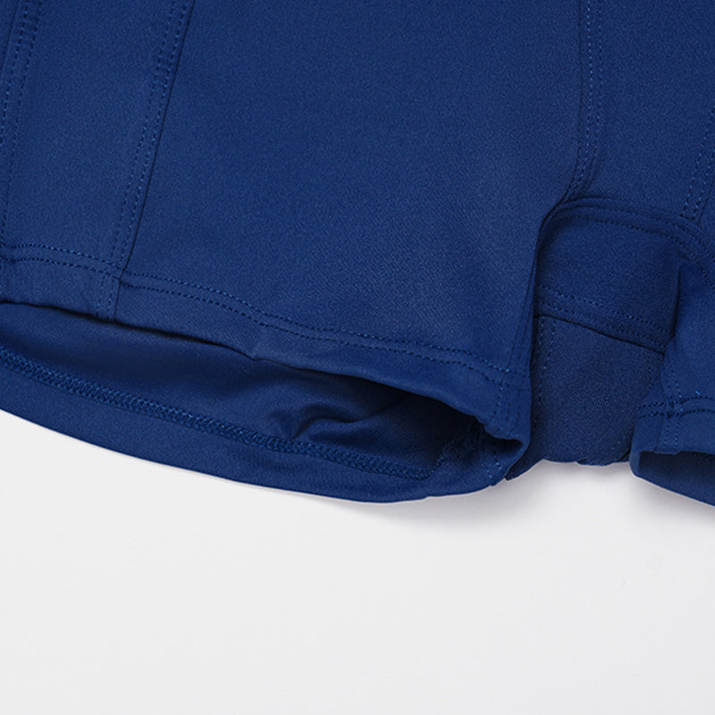 Round-neck short-sleeve high-waist fitted top+High-waist shorts 2-PIECE SET