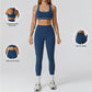 Racerback Sports Bra + Leggings de cintura alta set de 2 piezas