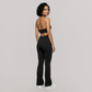 Deep V halter neck bra + high waisted pant 2-piece set