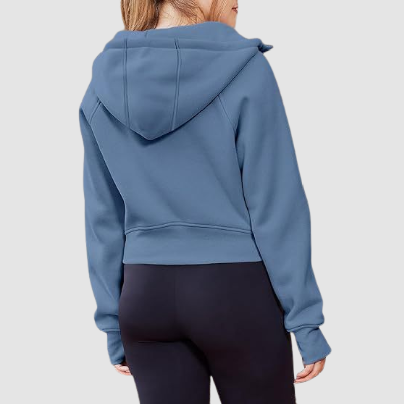 Wholesale Cropped Zip Up Hoodie