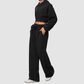 Wholesale Women's Warm Fleece-Lined Zip Up Hoodie & Sweatpants Set
