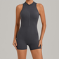 Wholesale Half zip Integrated hip lifting jumpsuit