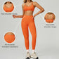 Seamless thin straps Sports Bra + High-waisted leggings 2-Piece Set