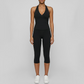 Wholesale V-neck halter top + high-waisted cropped pants set