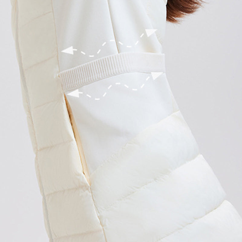 Slim and lightweight down jacket with hood