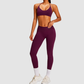 Wholesale Seamless Halter Sports Bra & High-Waist Leggings Set – Naked-Feel Peach-Lift Yoga 2-Piece