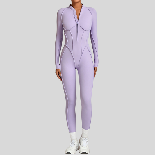 Wholesale Stand-up collar zipper jumpuit | Wonderxfans bulk activewear